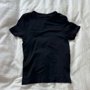 SKIMS Black Short Sleeve Crew Tee